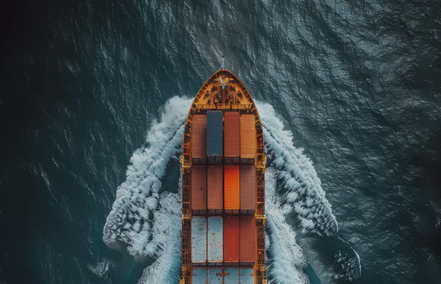 Container vessel navigating the ocean, symbolizing alternative dispute resolution in maritime claims